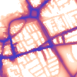Daytime road noise heatmap for SW18 1AS