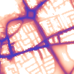 Daytime road noise heatmap for SW18 1AT