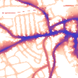 Daytime road noise heatmap for SW18 1AX