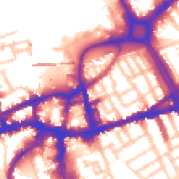 Daytime road noise heatmap for SW18 1BL