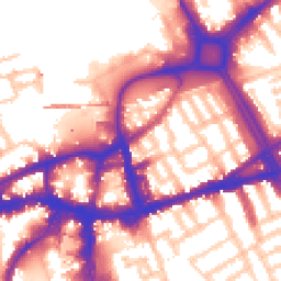 Daytime road noise heatmap for SW18 1BN