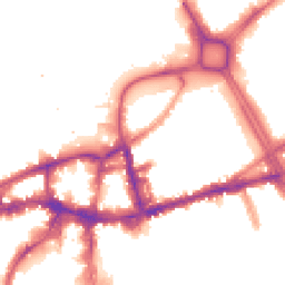 Night-time road noise heatmap for SW18 1BN