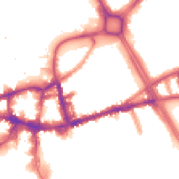 Night-time road noise heatmap for SW18 1BP