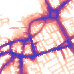 Daytime road noise heatmap for SW18 1BW