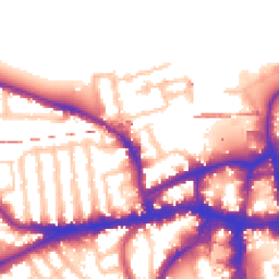 Daytime road noise heatmap for SW18 1DA