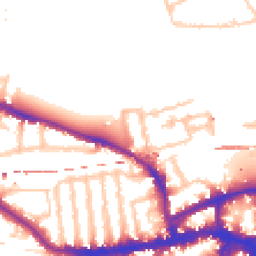 Daytime road noise heatmap for SW18 1DD