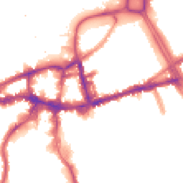 Night-time road noise heatmap for SW18 1DL