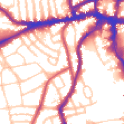 Daytime road noise heatmap for SW18 1NQ