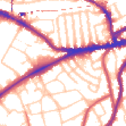 Daytime road noise heatmap for SW18 1QR