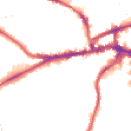 Night-time road noise heatmap for SW18 1RE