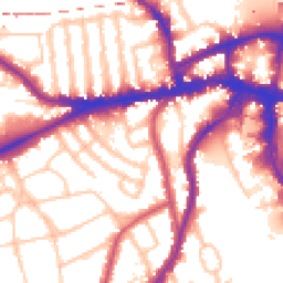 Daytime road noise heatmap for SW18 1RQ