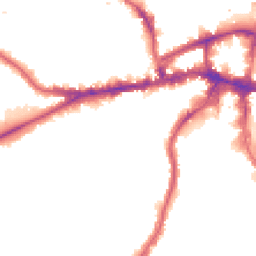 Night-time road noise heatmap for SW18 1RQ