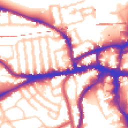 Daytime road noise heatmap for SW18 1SD