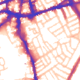 Daytime road noise heatmap for SW18 2AG