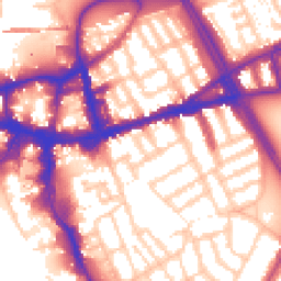 Daytime road noise heatmap for SW18 2DF