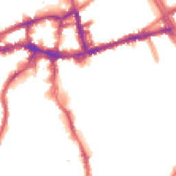 Night-time road noise heatmap for SW18 2JT