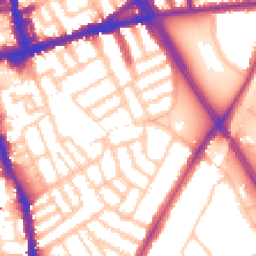 Daytime road noise heatmap for SW18 2PG