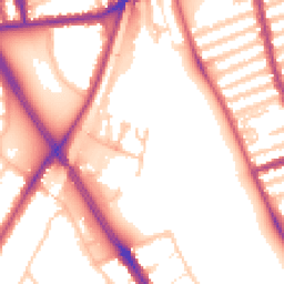 Daytime road noise heatmap for SW18 2TH