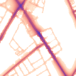 Daytime road noise heatmap for SW18 3HH