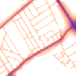 Daytime road noise heatmap for SW18 3NL