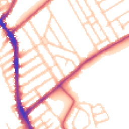 Daytime road noise heatmap for SW18 3PW