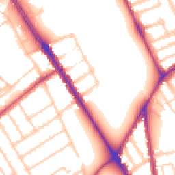 Daytime road noise heatmap for SW18 3SW