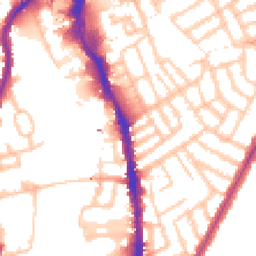 Daytime road noise heatmap for SW18 4DP