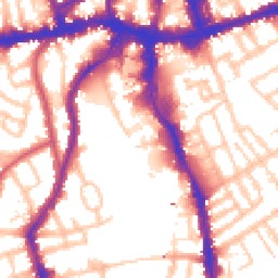 Daytime road noise heatmap for SW18 4GD