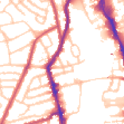 Daytime road noise heatmap for SW18 4PJ