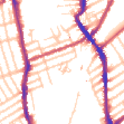 Daytime road noise heatmap for SW18 4RP