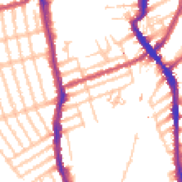 Daytime road noise heatmap for SW18 4RR