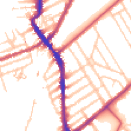 Daytime road noise heatmap for SW18 4SR