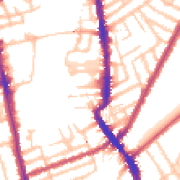 Daytime road noise heatmap for SW18 4UH