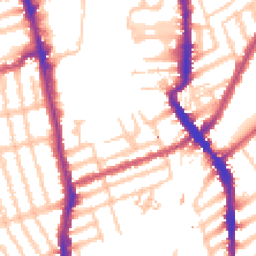 Daytime road noise heatmap for SW18 4UT