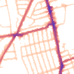 Daytime road noise heatmap for SW18 5DP