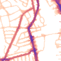 Daytime road noise heatmap for SW18 5ED