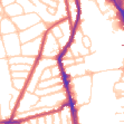 Daytime road noise heatmap for SW18 5EE