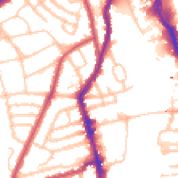 Daytime road noise heatmap for SW18 5EF