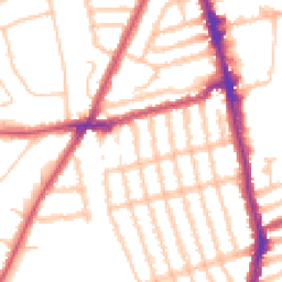 Daytime road noise heatmap for SW18 5EU