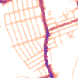 Daytime road noise heatmap for SW18 5NJ