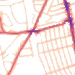 Daytime road noise heatmap for SW18 5NU
