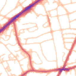 Daytime road noise heatmap for SW18 5QR