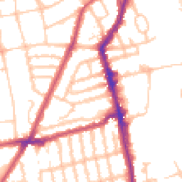 Daytime road noise heatmap for SW18 5RD
