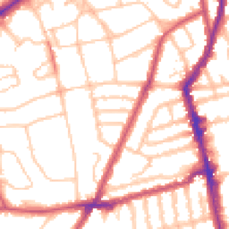 Daytime road noise heatmap for SW18 5UD
