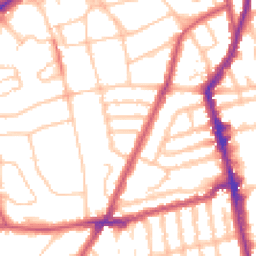 Daytime road noise heatmap for SW18 5UF