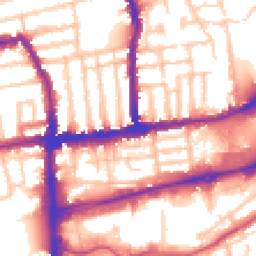Daytime road noise heatmap for SW19 1BA
