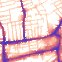 Daytime road noise heatmap for SW19 1BW