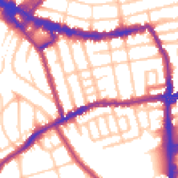Daytime road noise heatmap for SW19 1LR