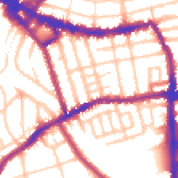 Daytime road noise heatmap for SW19 1LW