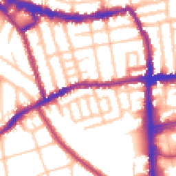 Daytime road noise heatmap for SW19 1LX
